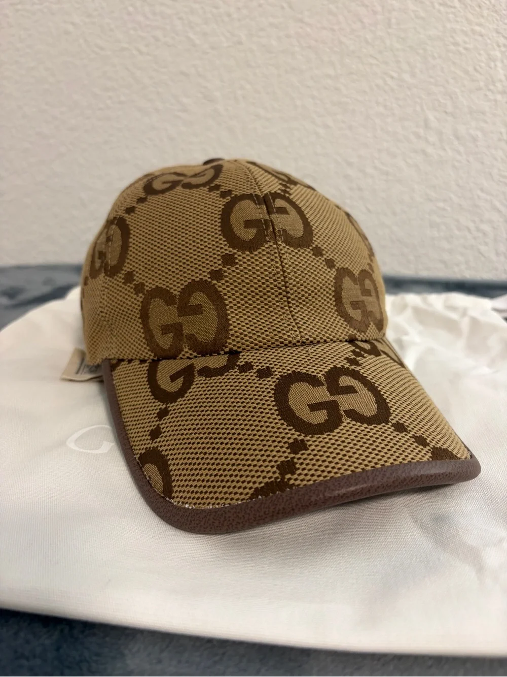 Brand New Gucci Jumbo GG Canvas Baseball Hat Brown Monogram Size XS (55cm)
